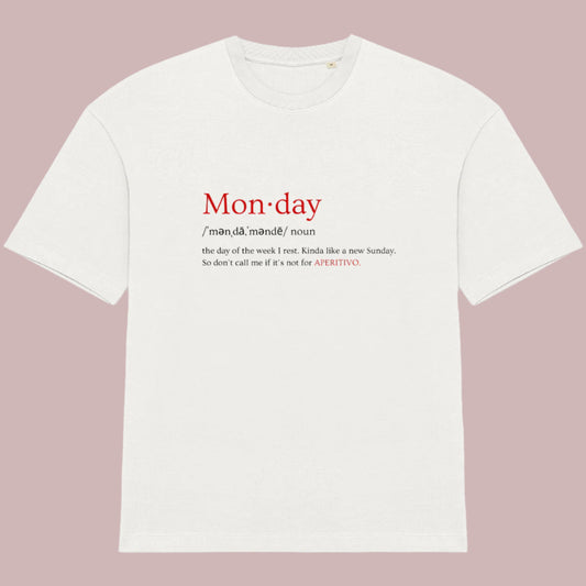WM MONDAY IS SUNDAY Unisex Oversized